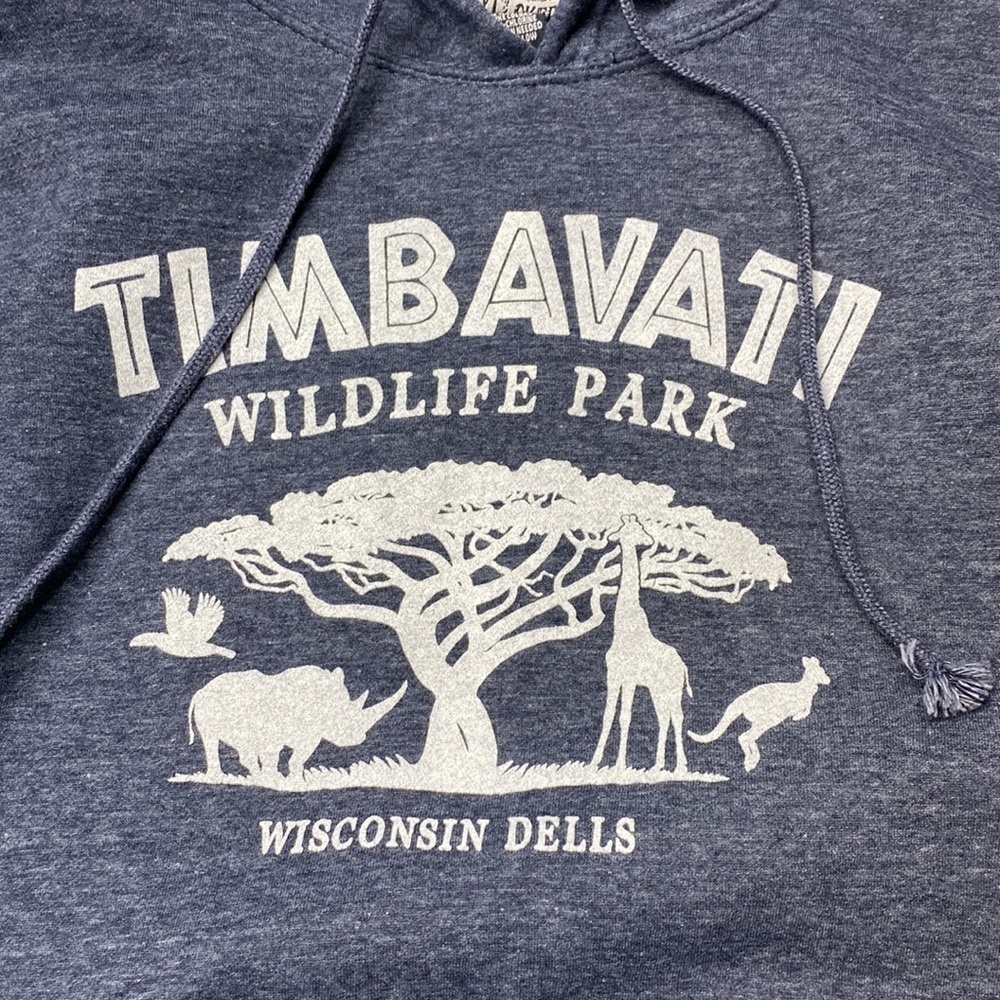 Timbavati Wildlife Park Wisconsin Dells Hooded Sweatshirt Size Small - Picture 5 of 5